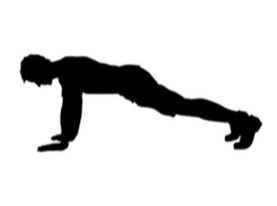 Mann in Liegestützposition