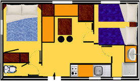 plan mobile home LAMPARO 26m2 et 28m2