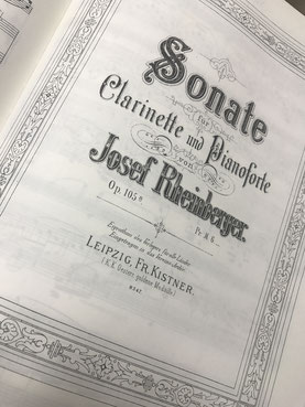 クラリネットソナタの初版楽譜表紙