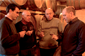 Current generation, Sylvain (left) and Jérôme (right) with their father Jacques (2nd left) and Uncle Pierre.