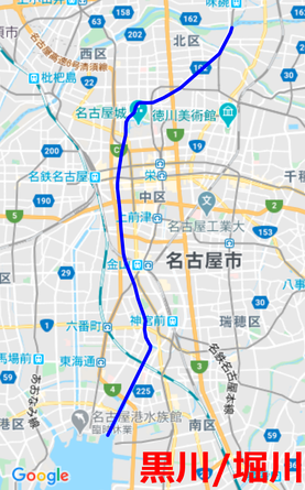 堀川の流路図
