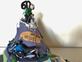 Ski- und Motorrad Torte
