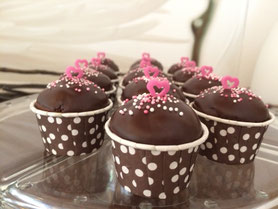 Minimuffins mit Schokoglasur