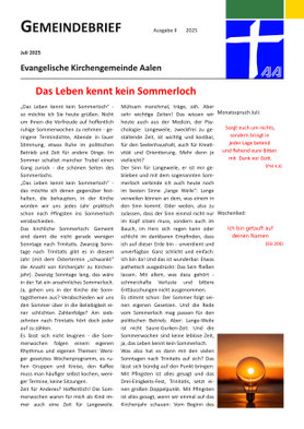 Gemeindebrief Aalen 2025-07