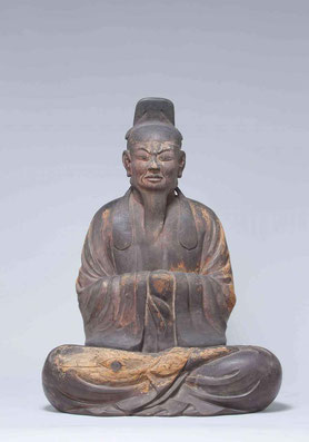 重要文化財　男神像（老年）　平安時代（9世紀）　松尾大社蔵