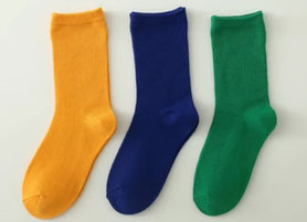 無地クルー丈  330円→180円（税込）  19-21cm