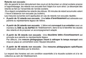 Retards non excusés