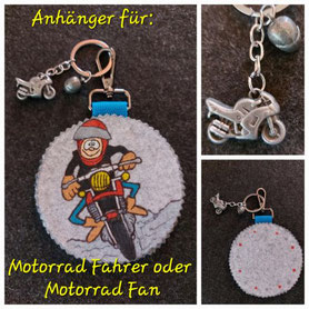 Anhänger/Schlüsselanhänger/Taschenanhänger/Accessoires/Geschenke/personalisierter Schlüsselanhänger-Motorradfahrer
