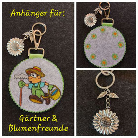 Anhänger/Schlüsselanhänger/Taschenanhänger/Accessoires/Geschenke/personalisierter Schlüsselanhänger-Gärtner/Blumenfreund