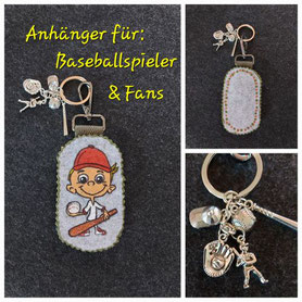 Anhänger/Schlüsselanhänger/Taschenanhänger/Accessoires/Geschenke/personalisierter Schlüsselanhänger-Baseball/Baseballer