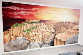 Wandmalerei Malerei Grand Canyon Sonnenuntergang Hohenthurm Landsberg Saalekreis Saalkreis