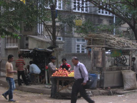 Hyderabad-straatleven-fruitkar-India