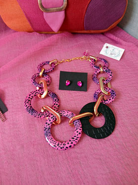 Parure bijoux fucsia La Ballerina Bianca