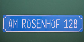 Straßennamen mit Hausnummer