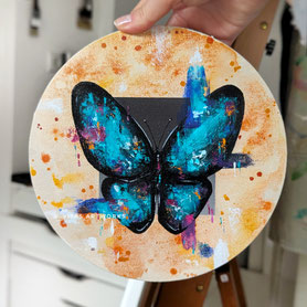 modernes Acrylbild - Schmetterling 