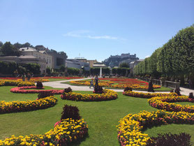 Der Mirabell-Garten in der nahe gelegenen Mozart-Stadt Salzburg