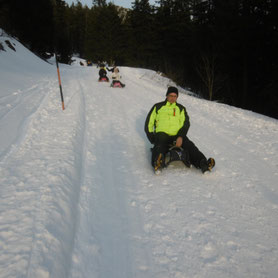 Rodeln, Schlitten fahren, Bodenmais, Arber, Bayerischer Wald, Tourenabfahrt