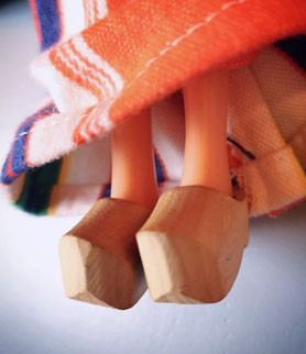 Wooden clogs for Fleur. Photo by Angela Mombers.