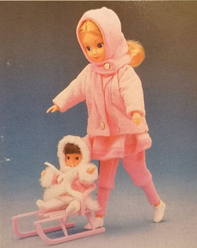 Prototype doll Snow Fun Fleur 1986, pink variant, never produced