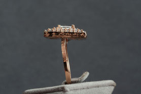 Ring Bergkristall Silber, Ring Bergkristall Rosegold, Ring 60er Jahre, Bergkristall Solitär, Ring Roségold, Verlobungsring, Ring Skandinavien silber. mishmish Unikatschmuck, Vintage Ring, Rotgold, Schmuck lokal München, Vintage Schmuck, bling bling