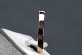 Vintage Ring mit Zirkonia Solitär, 925 Silber, mit 18k Roségold plattiert (20 Milliém), Ringgröße 53,5, mishmish Unikatschmuck, Ring Rotgold, Schmuck lokal München, nachhaltiger Schmuck, Schmuck upcycling, refurbished