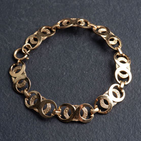 Vintage Gliederarmband K&L, Doublé neu mit 18k Gelbgold plattiert