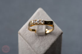 Vintage Ring mit Bergkristall, Verlobungsring, facettiert, Solitär, Gelbgold, silber, Vintage Schmuck, fairer Schmuck, nachhaltiger Schmuck, Unikatschmuck, Schmuck aus Deutschland, mishmish Schmuck, Geschenk Frau, aus alt mach neu Schmuck, shop local