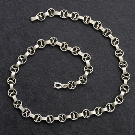 Vintage Collier 835 Silber mit Feinsilber plattiert, 30er Jahre, mishmish Unikatschmuck