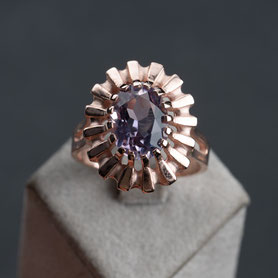 Vintage Ring mit Amethyst, komplett aufgearbeitet, 925 Silber, refurbished, mishmish Unikatschmuck