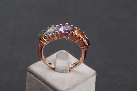 Cocktailring Roségold, glamoröser Ring, Ring mit Zirkonen, mishmish Unikatschmuck, Ring Rotgold, Vintage Ring, Rotgold, Schmuck lokal München, Vintage Schmuck, nachhaltiger Schmuck, Schmuck aus Deutschland, Ring Silber