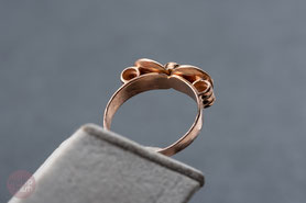  Art Déco Ring mit  transparenten Schmucksteinen  835 Silber  neu mit 18k Roségold plattiert (20 Milliém)  Ringgröße 55 , Schmuck lokal München, V