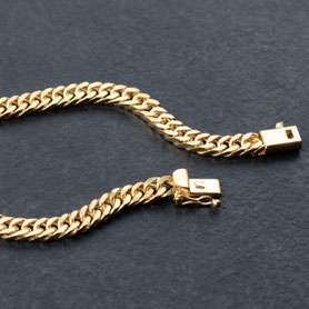 klassisches Panzerarmband Gelbgold, Steckverschluss, sicherungsacht, Silber, Vintage Schmuck, individueller Schmuck, Unikate, Einzelstück, mishmish Unikatschmuck, München, nachhaltiger Schmuck 