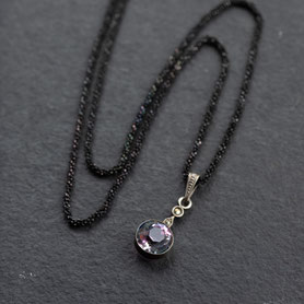 Vintage Anhänger Rheinkiesel, Midcentury, 60er Jahre, 835 silber, mishmish Unikatschmuck München