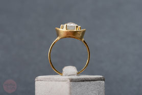 Vintage Ring Bergkristall, Gelbgold, Verlobungsring, Valentinstag Geschenk,, silber, Vintage Schmuck, fairer Schmuck, nachhaltiger Schmuck, Unikatschmuck, Schmuck aus Deutschland, mishmish Schmuck, Geschenk Frau, aus alt mach neu Schmuck, shop local