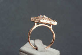 Ring Bergkristall Silber, Ring Bergkristall Rosegold, Ring 60er Jahre, Bergkristall Solitär, Ring Roségold, Verlobungsring, Ring Skandinavien silber. mishmish Unikatschmuck, Vintage Ring, Rotgold, Schmuck lokal München, Vintage Schmuck, nachhaltiger Schmu