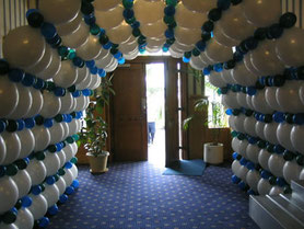 tunel de globos bicolor