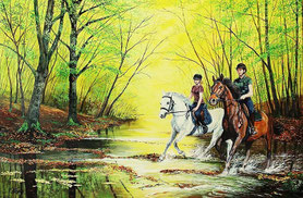 Ausritt am Morgen 40 x 60 