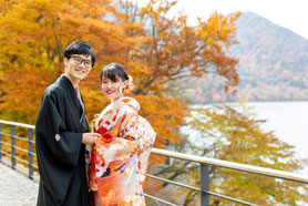 中禅寺湖紅葉ロケーション撮影