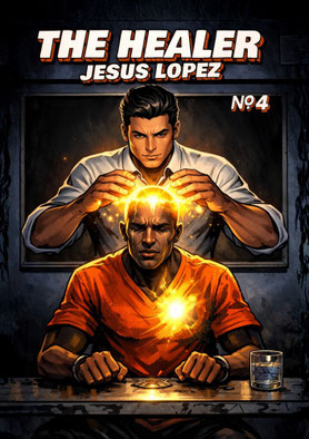 Geistheiler Jesus Lopez legt einem Gefängnisinsassen die Hände auf, Comiccover