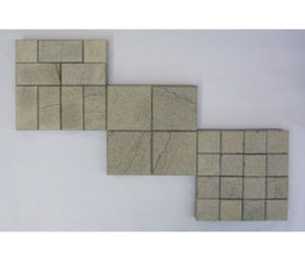 Adoquines de marmol Sierra Elvira  abujardado antideslizante y biselado en medidas 10x10, 20x10 y 20x20