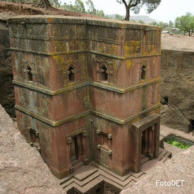 Die Kirche von Lalibela in Äthiopien