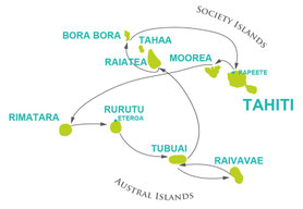 Verlauf Australinseln ohne Rapa / 13 Tage