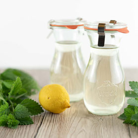 Zitronenmelissen-Sirup aus dem Dampfgarer.
