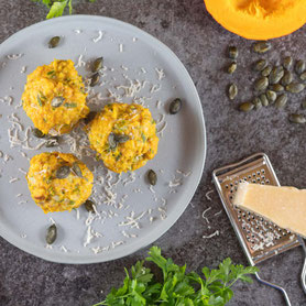 Kürbis-Knödel aus dem Dampfgarer.