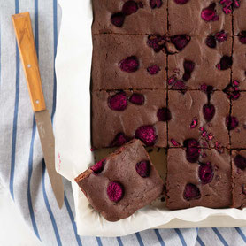 Himbeer-Brownies aus dem Dampfgarer.
