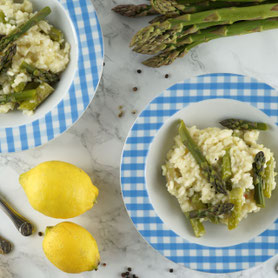Zitronen-Spargel-Risotto aus dem Dampfgarer.