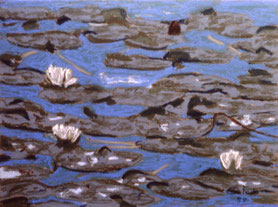 "Lilies at dawn" Pastell on Ingrés paper (1988)