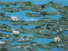 "Lilies" Pastell on Ingrés paper (1988) 63 cm x 48 cm