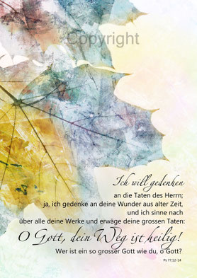 Christliche Karten, Mirjam Dentler, Blätter
