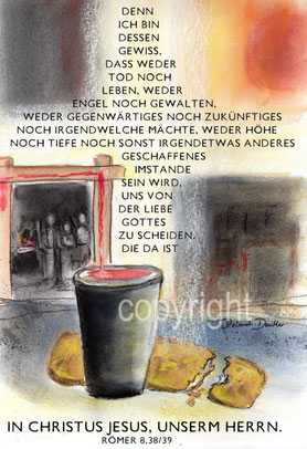 christliche Karten, Ostern, denn ich bin gewiss